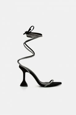 Adika New Shoes Glam-Up Rhinestone Straps Heeled Sandals