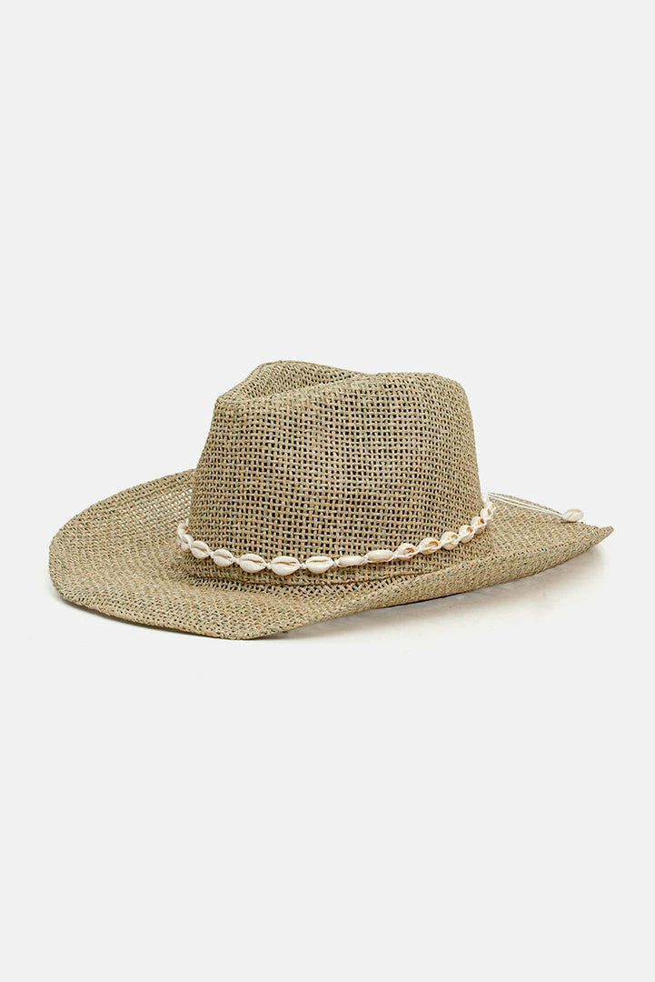 Promo 😉 Adika Springs Straw Hat With Seashell Band 😉 1 Adika Springs Straw Hat With Seashell Band