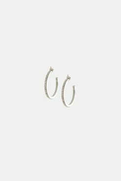 Adika Evelyn Rhinestone Hoop Earrings New Accessories