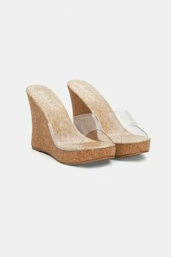 Adika Loud 'n' Clear Wedge Mules New