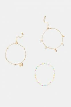Adika New Starlet 3-Pack Anklet Set
