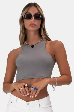 Adika Solid Cropped Tank Top