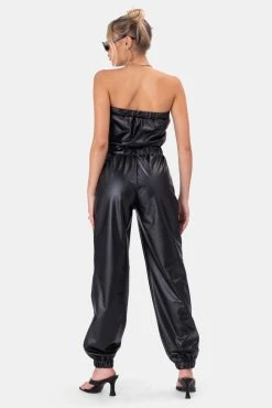 Best Sale 🛒 Adika Rizzo Faux Leather Strapless Jumpsuit ✨ 8 Adika Rizzo Faux Leather Strapless Jumpsuit