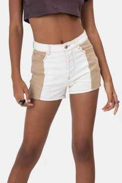 Adika Yogi Color-Block Denim Shorts