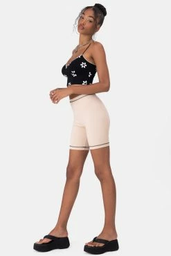 Adika Travis Reverse-Stitch Biker Shorts OUTLET