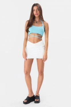 Adika Toledo Tie-Strings Knitted Halter Top