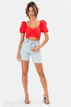 Adika OUTLET Isla Puff Sleeve Crop Top