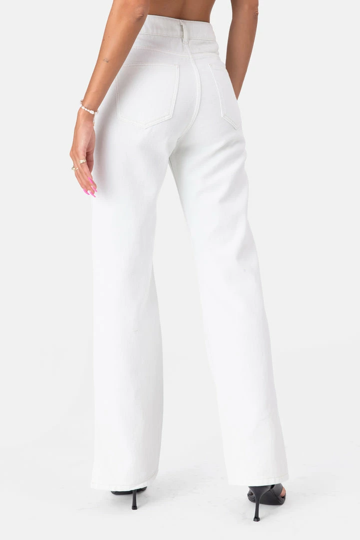 Hot Sale ⌛ Adika Elrod Slit-Hem Jenas | FLARE Clothing 👍 4 Adika Elrod Slit-Hem Jenas | FLARE Clothing