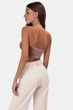 Adika Sakura Velvet Crop Top