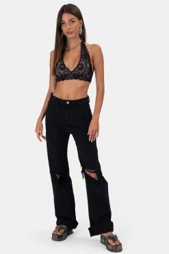 Adika Rumba Lace Halter Bralette Top Clothing