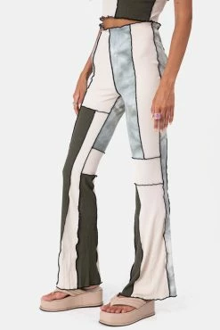 Adika Yoko Patchwork Flared Pants Clothing