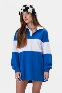 Adika Stenson Polo Collar Oversized Sweatshirt OUTLET