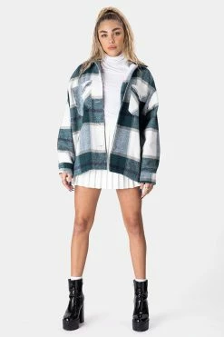 Adika Forest Oversize Plaid Jacket