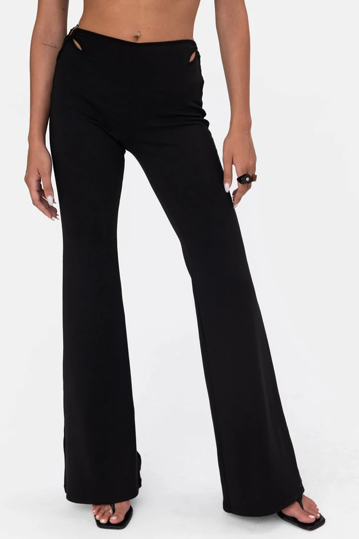 Deals ✔️ Adika Axton Metal-Ring Detail Flared Pants 🤩 3 Adika Axton Metal-Ring Detail Flared Pants