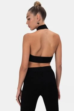 Adika Mimosa Knitted Halter Crop Top OUTLET