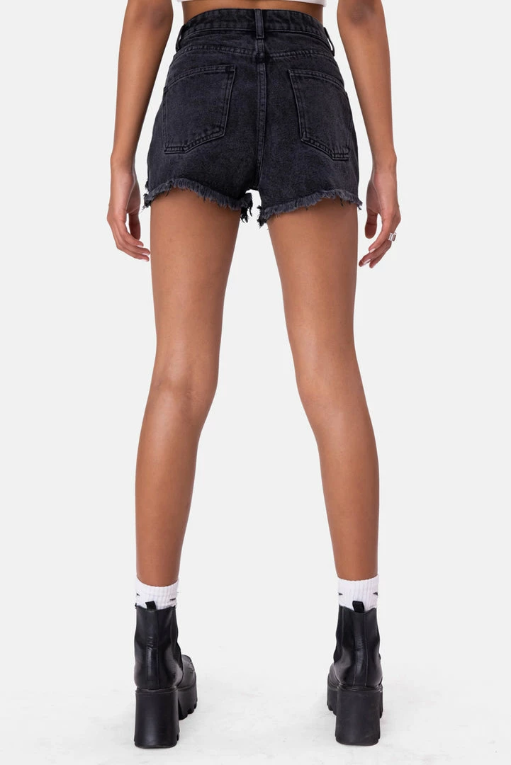 New 😉 Adika Fix Plaid Detail Denim Shorts ✨ 4 Adika Fix Plaid Detail Denim Shorts