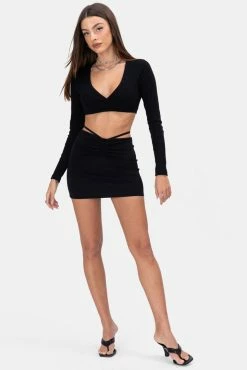 Adika OUTLET Missy Waist-Tie Mini Skirt