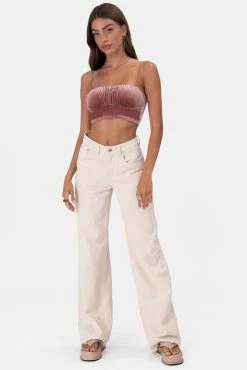 Adika Sakura Velvet Crop Top