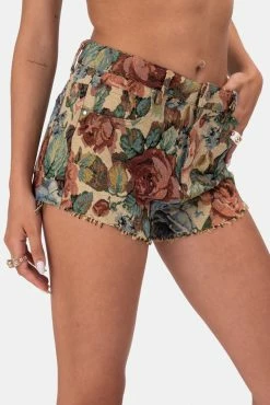 Adika Flowerbed Tapestry-Style Shorts