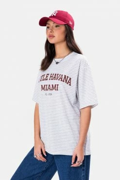 Adika Clothing LITTLE HAVANA Oversized Striped Tee