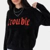 Adika TROUBLE Faux Fur Hooded Sweater OUTLET