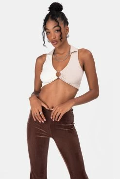 Adika Hazelwood Color-Block Crop Top