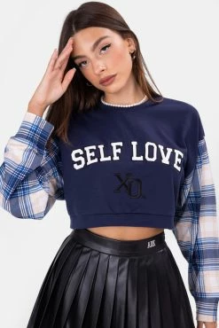 Adika OUTLET XO Color-Block Cropped Top