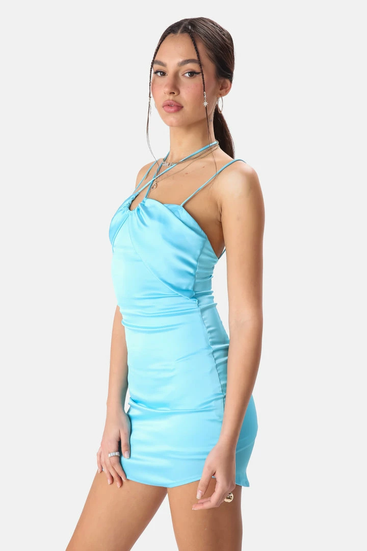 Buy ๐คฉ Adika Flipper Satin-Finish Mini ๐ Dress New ๐ Dresses ๐ 5 Adika Flipper Satin-Finish Mini Dress New Dresses