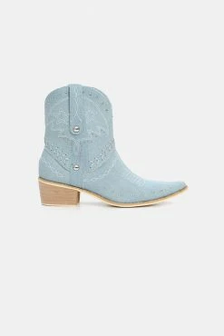 Adika Shoes Brooksie Embellished Denim Booties
