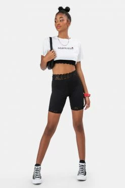 Adika OUTLET Duncan Lace Trim Biker Shorts