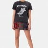 Adika OUTLET Banks Pleated Plaid Skort