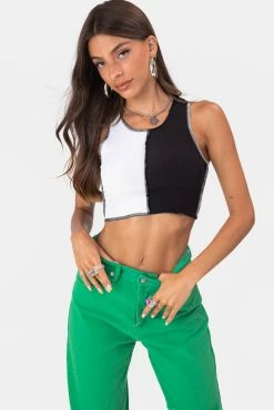 Adika Summers Color-Block Crop Top OUTLET