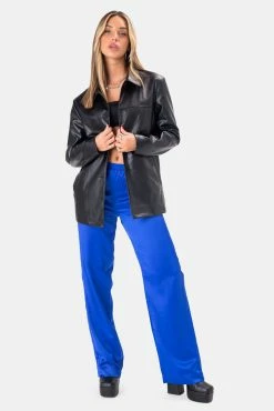Adika Loreto Wide Satin-Finish Pants Clothing