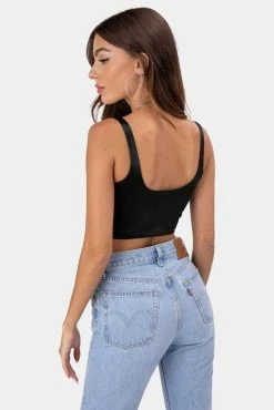 Adika Slick Satin Finish Crop Top