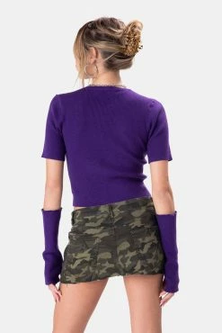 Adika Willis Knit Top And Fingerless Glove Set