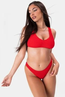 Adika OUTLET Maroons Textured Bikini Bottoms