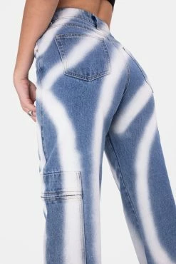 Adika Swirl Graffiti Print Cargo Jeans | WIDE