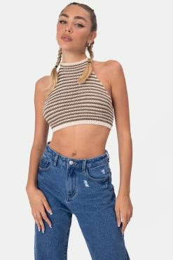 Adika OUTLET Ledger Knitted Halter Crop Top