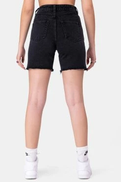 Adika OUTLET Rice Denim Biker Shorts