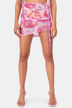 Adika Clothing Byron Tie-Dye Mesh Mini Skirt