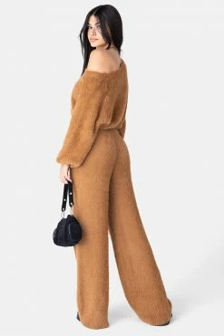 Adika Cider Off-Shoulder Fuzzy Sweater