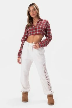 Adika Caroline Cropped Flannel Shirt