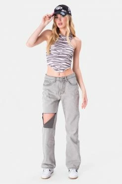 Adika Randle Ripped Washed Jeans | FLARE