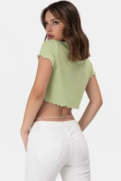Adika Taco Cropped Shirt With Heart Buttons OUTLET