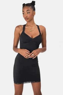 Adika OUTLET Shades Lace-Trim Mini Dress