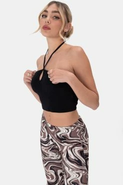 Adika Palms Halter Crop Top