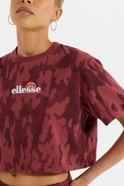 Adika Ellesse // Fireball Camouflage Cropped Tee Tops