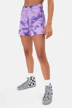 Adika Knowles Tie-Dye Denim Shorts