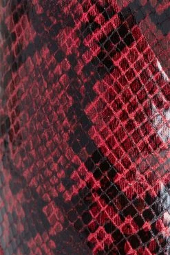 Adika Snake Faux Leather Stiletto Booties