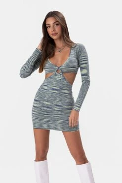 Adika Domani Cut-Out Knitted Mini Dress Clothing